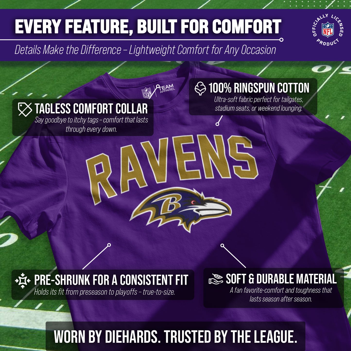 Baltimore Ravens NFL Home Team Tee - Purple