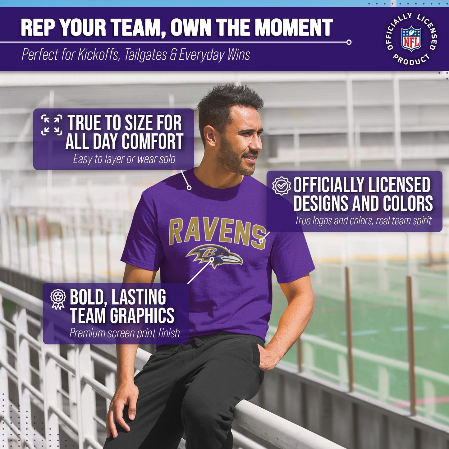 Baltimore Ravens NFL Home Team Tee - Purple