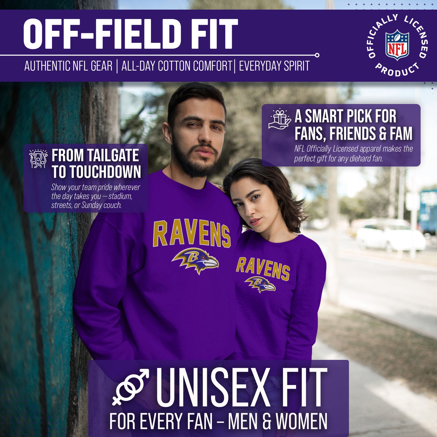 Baltimore Ravens NFL Home Team Crew - Purple