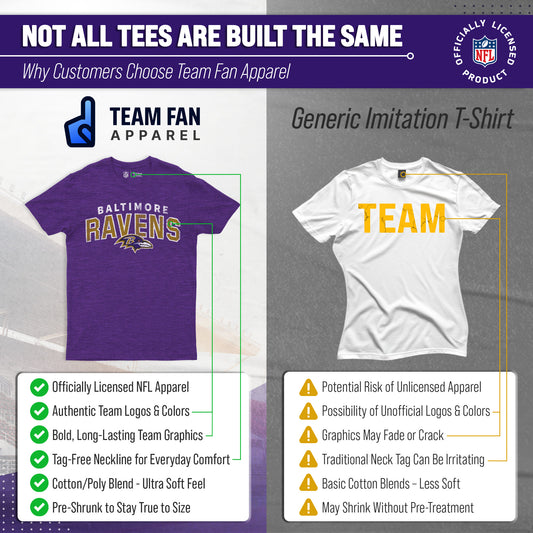 Baltimore Ravens NFL Starting Fresh Short Sleeve Heather T-Shirt - Purple