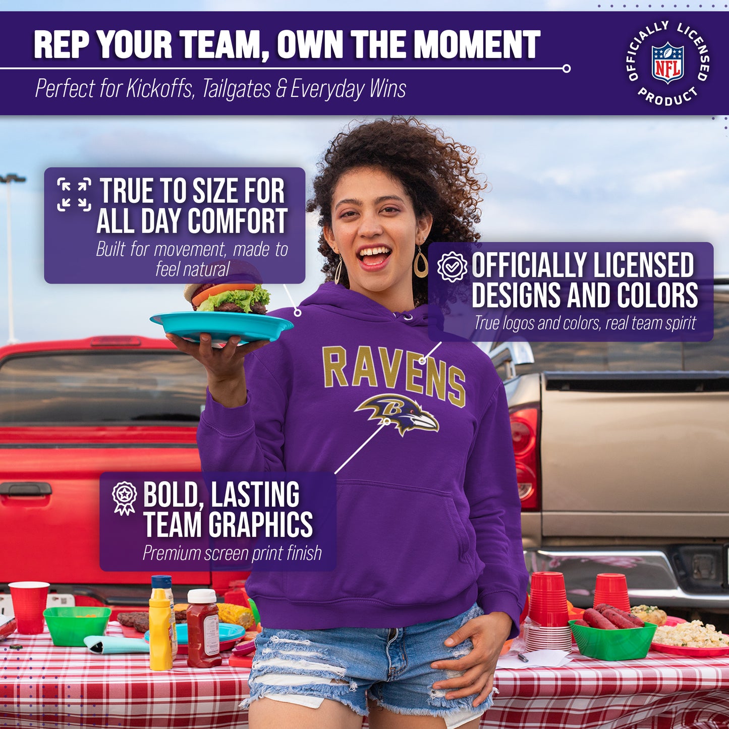 Baltimore Ravens NFL Home Team Hoodie - Purple