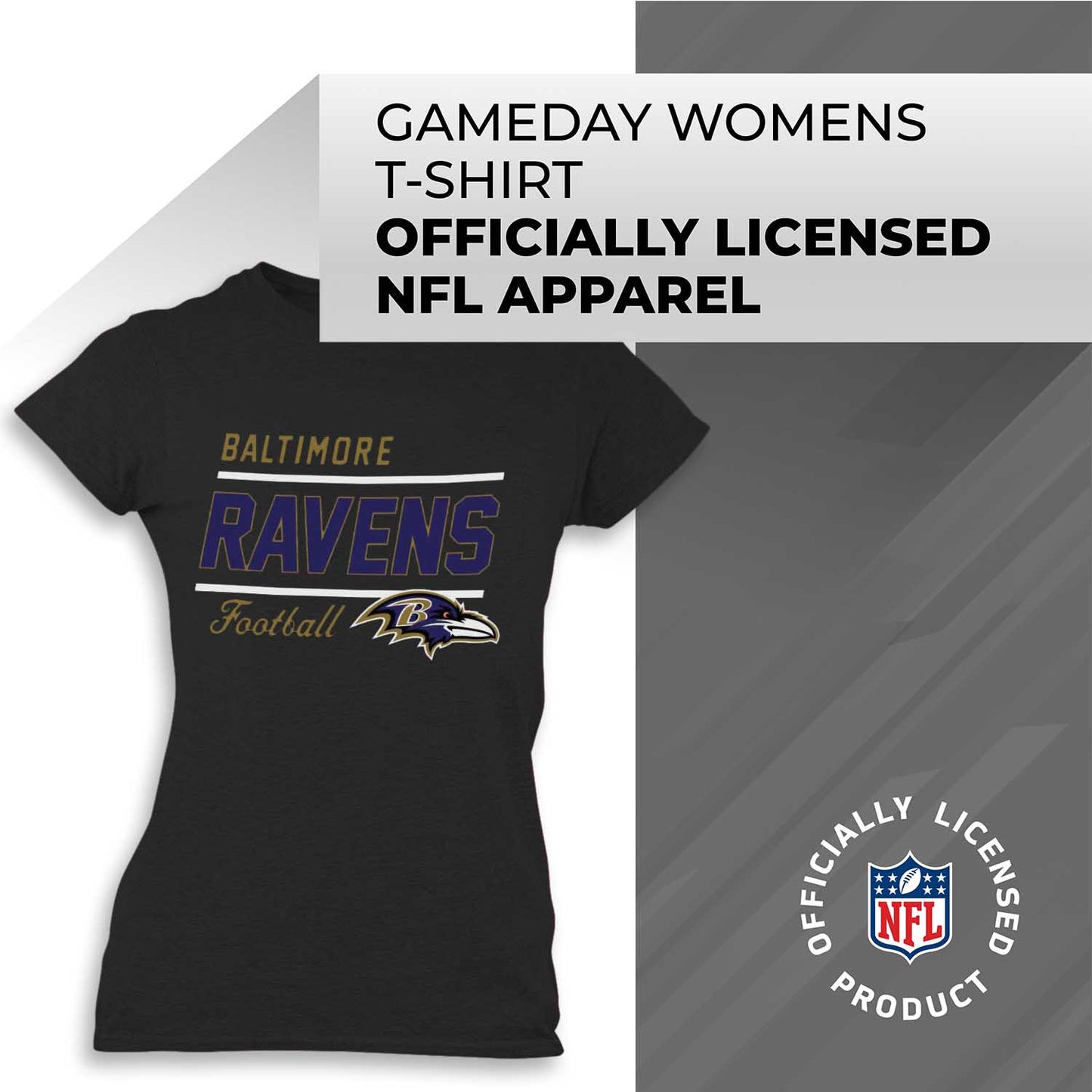 Baltimore Ravens NFL Gameday Women's Relaxed Fit T-shirt - Black