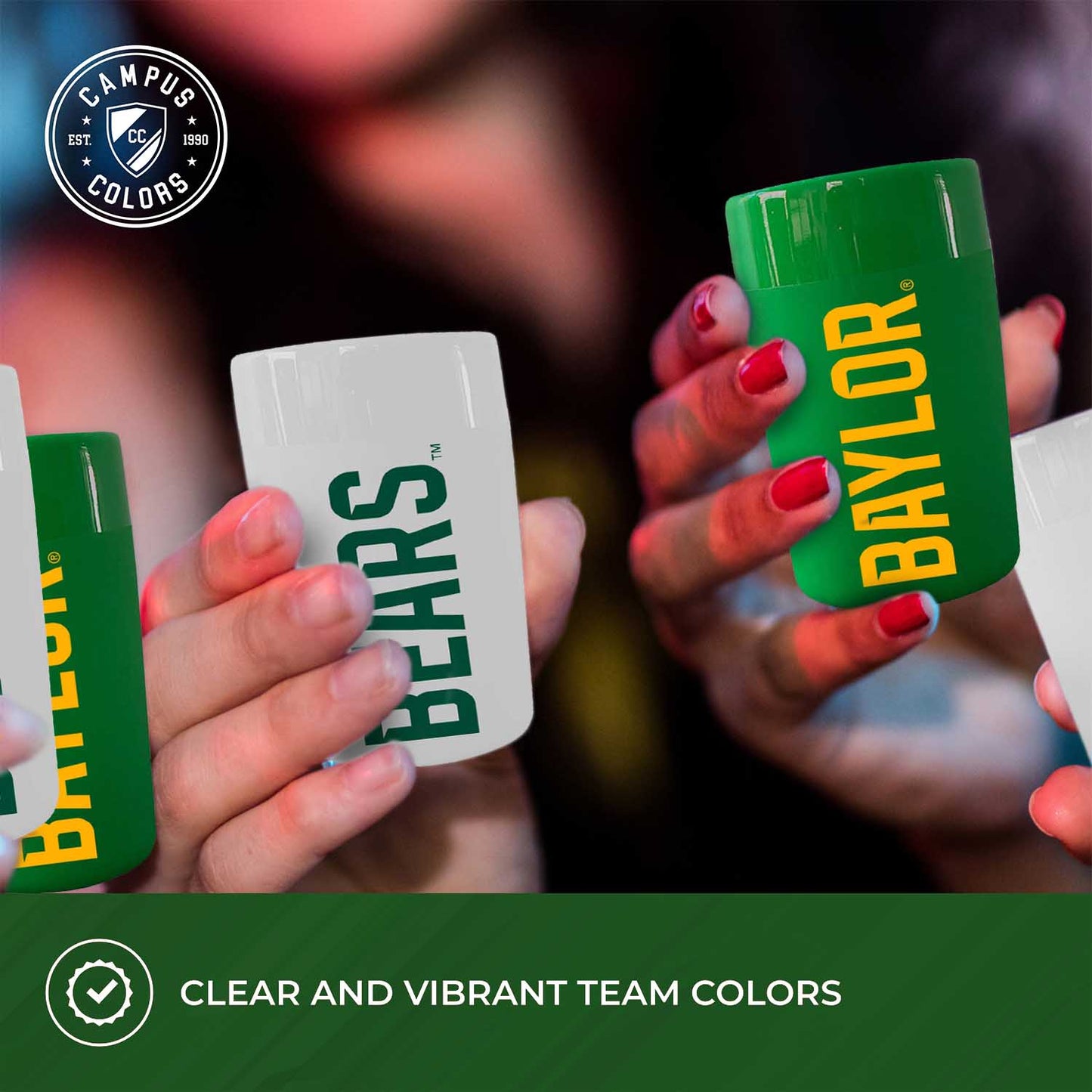 Baylor Bears College and University 2-Pack Shot Glasses - Team Color