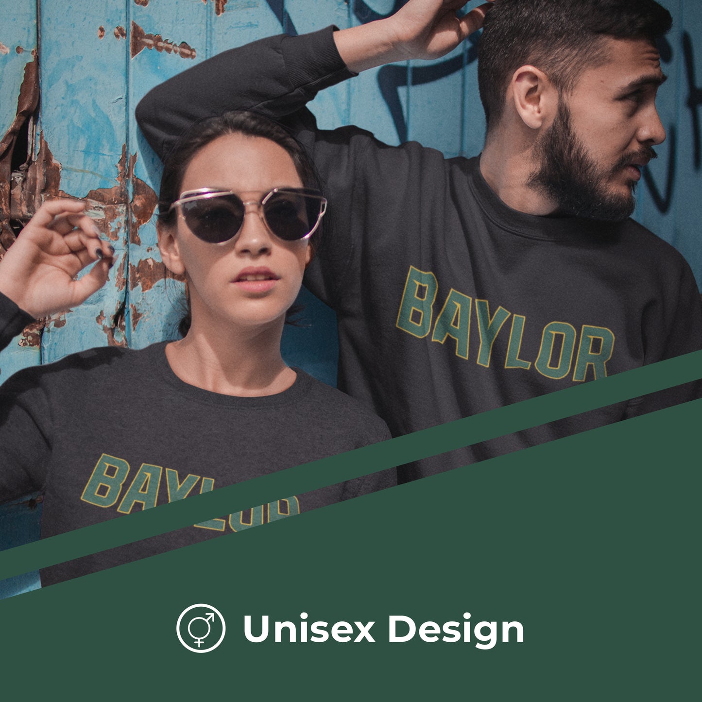 Baylor Bears NCAA Adult Charcoal Crewneck Fleece Sweatshirt - Charcoal