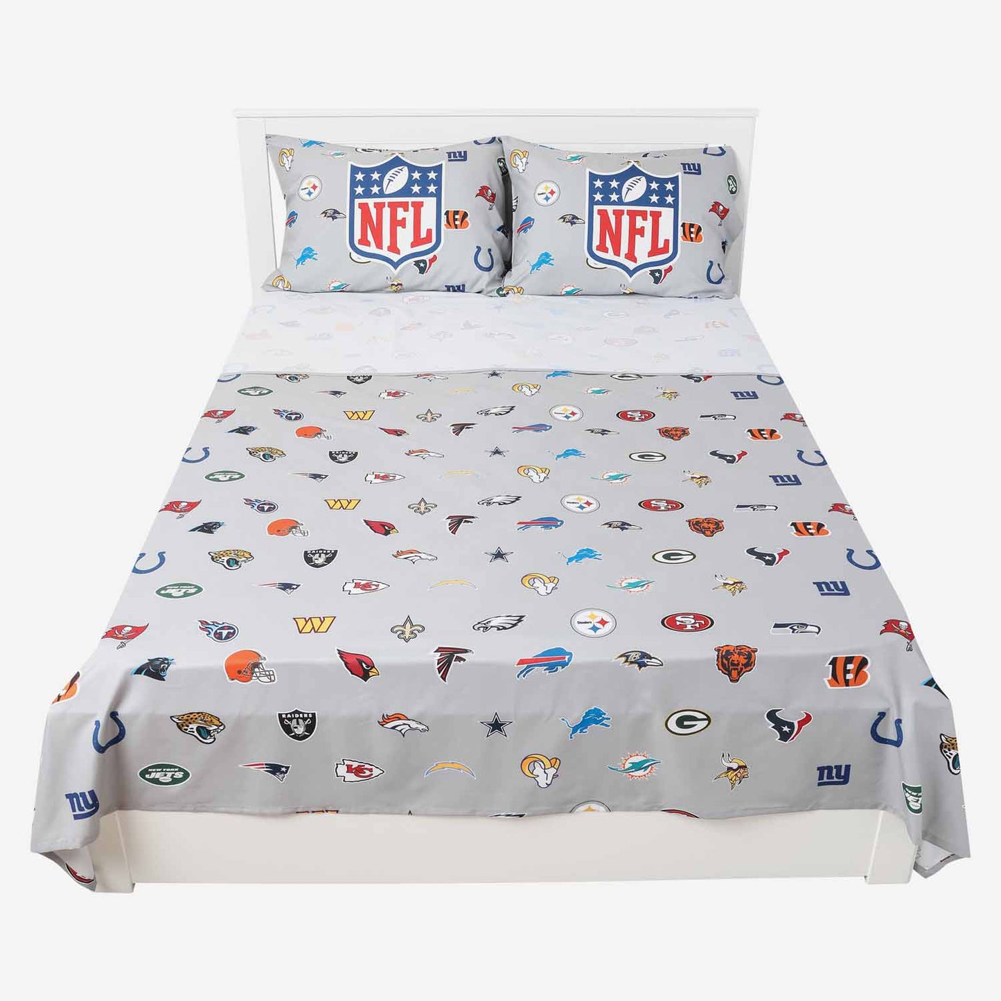 NFL Ultimate Fan Repeating All Team Logo Bedding Set - Team Color