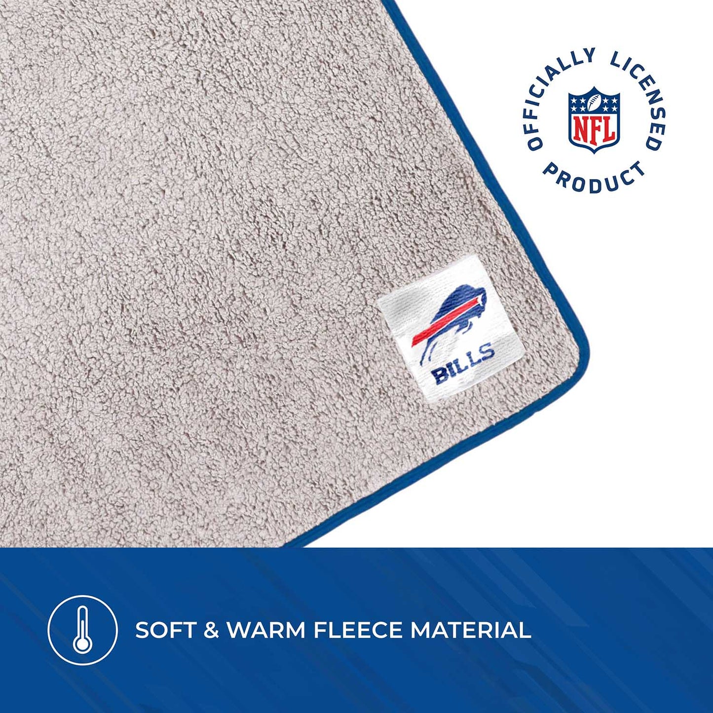 Buffalo Bills NFL Silk Touch Sherpa Throw Blanket - Royal