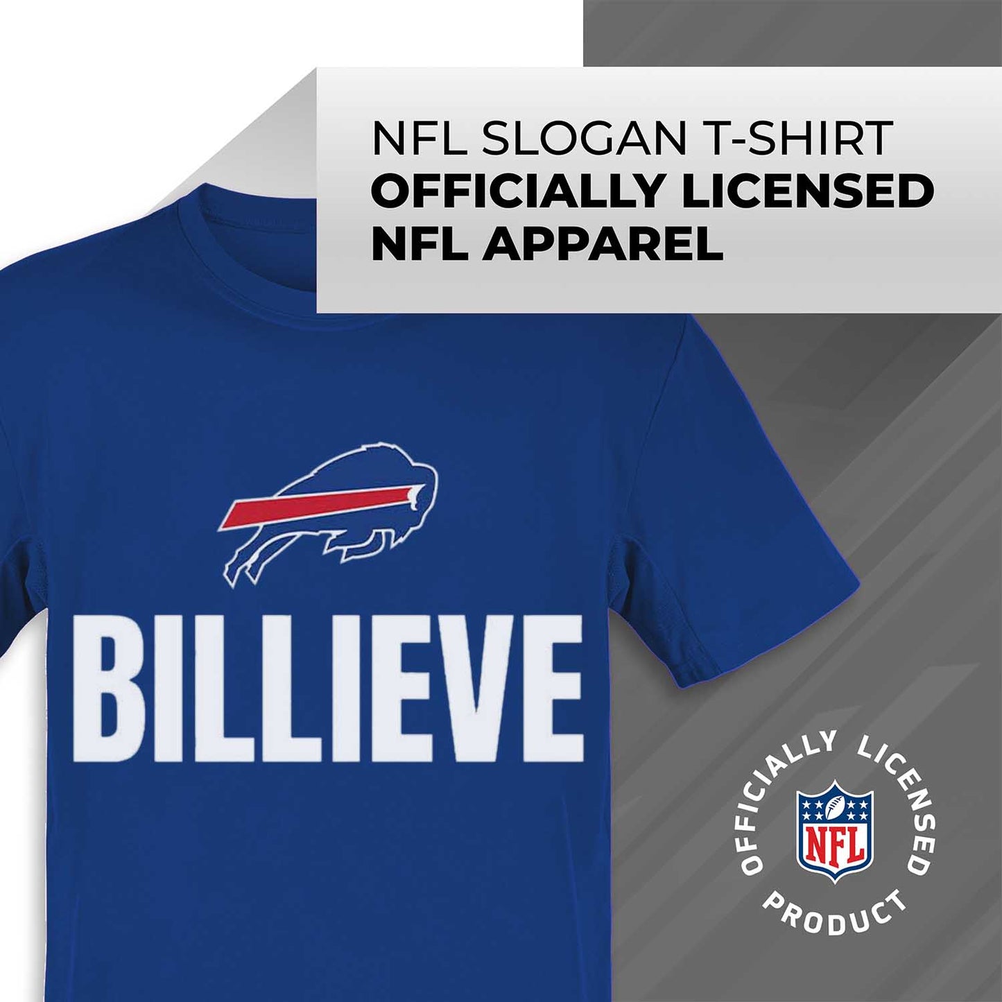 Buffalo Bills NFL Adult Team Slogan Unisex T-Shirt - Royal