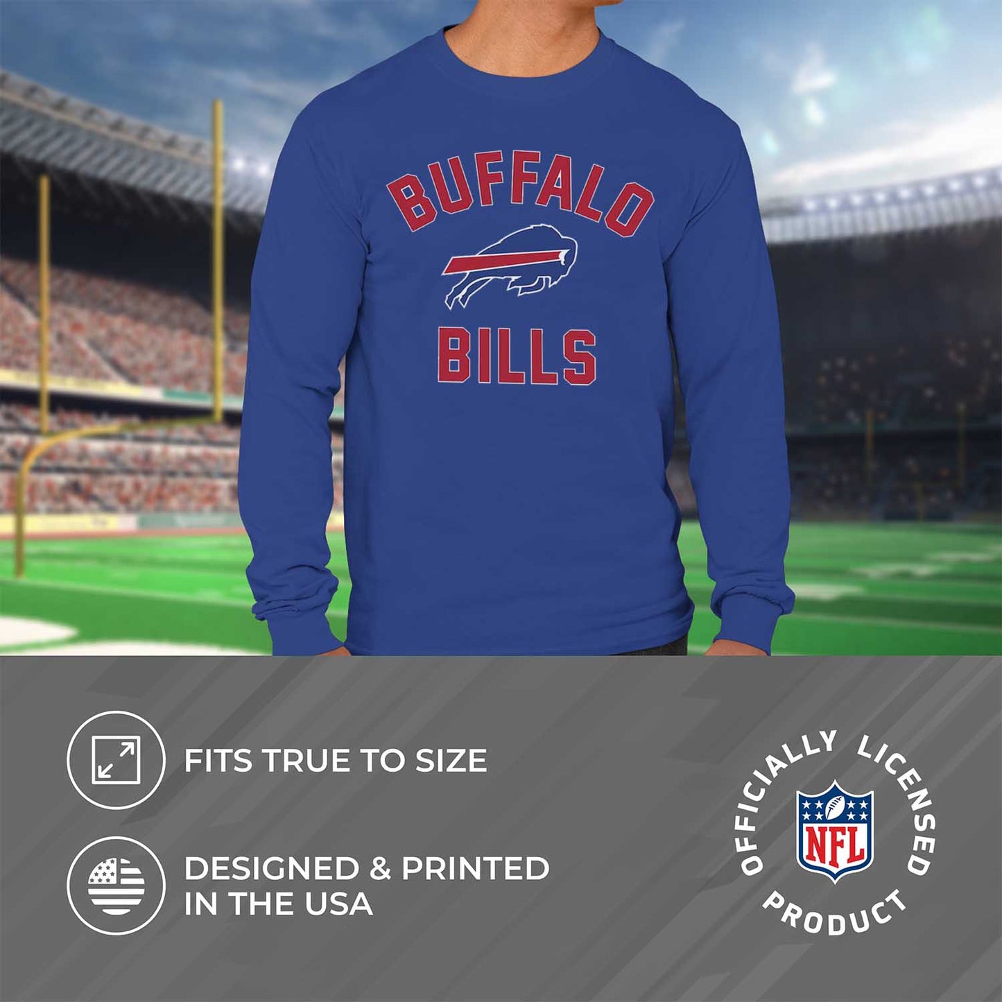 Buffalo Bills NFL Gameday Adult Long Sleeve Shirt - Royal