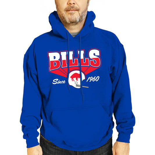 Buffalo Bills NFL Adult Unisex Vintage Block Ultra Soft Fleece Hooded Sweatshirt - Royal