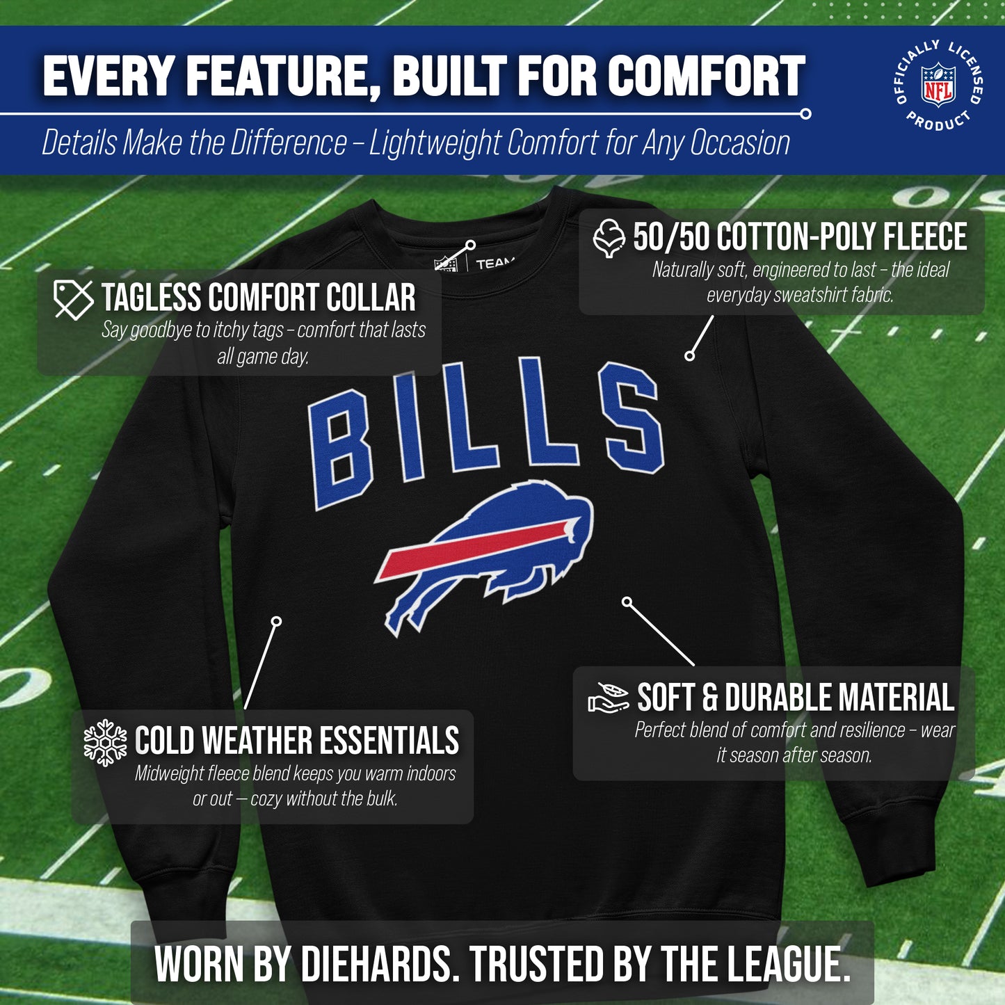 Buffalo Bills NFL Home Team Crew - Black