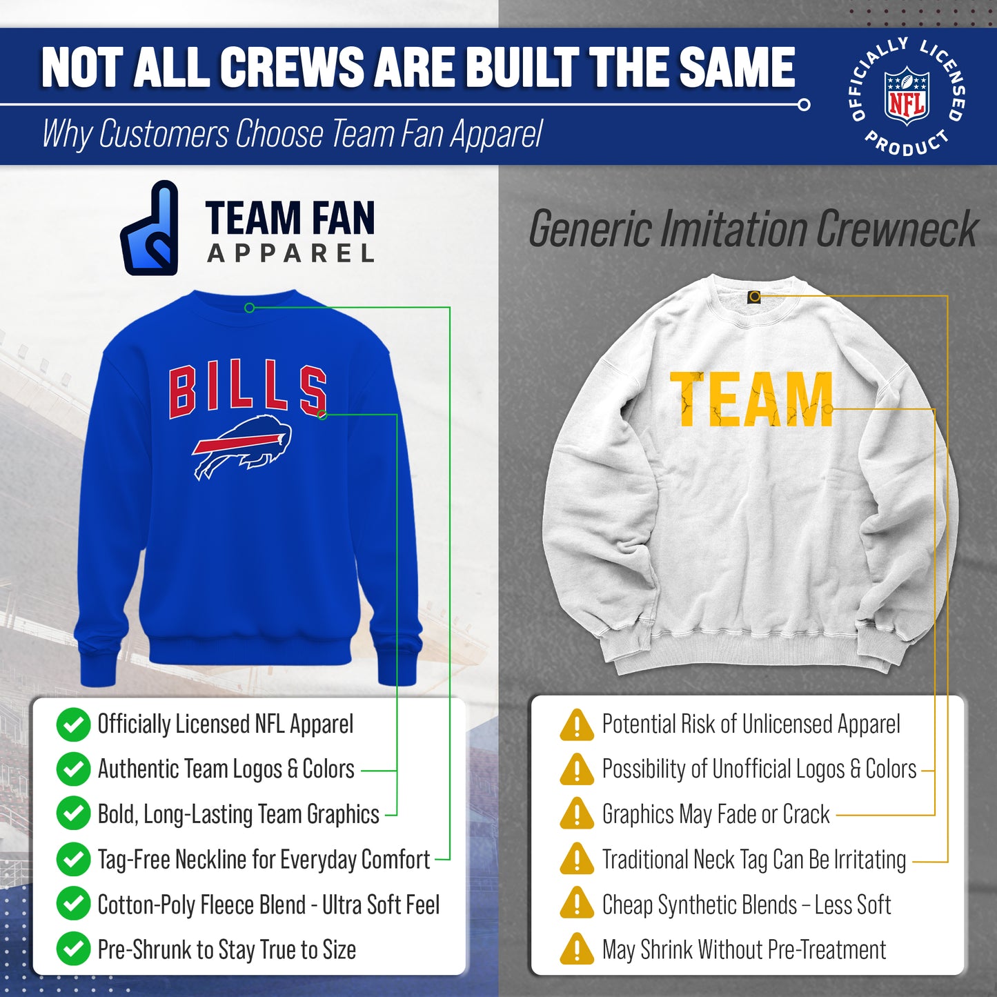 Buffalo Bills NFL Home Team Crew - Royal