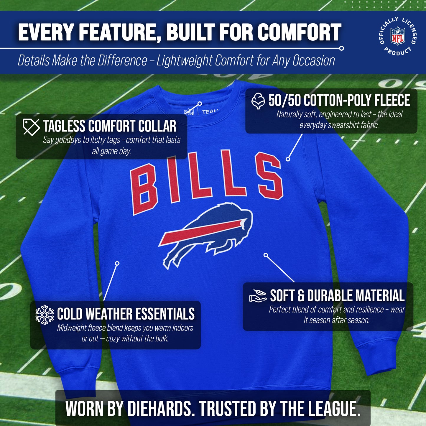 Buffalo Bills NFL Home Team Crew - Royal