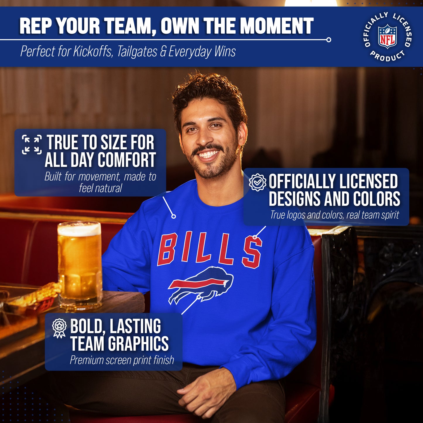 Buffalo Bills NFL Home Team Crew - Royal