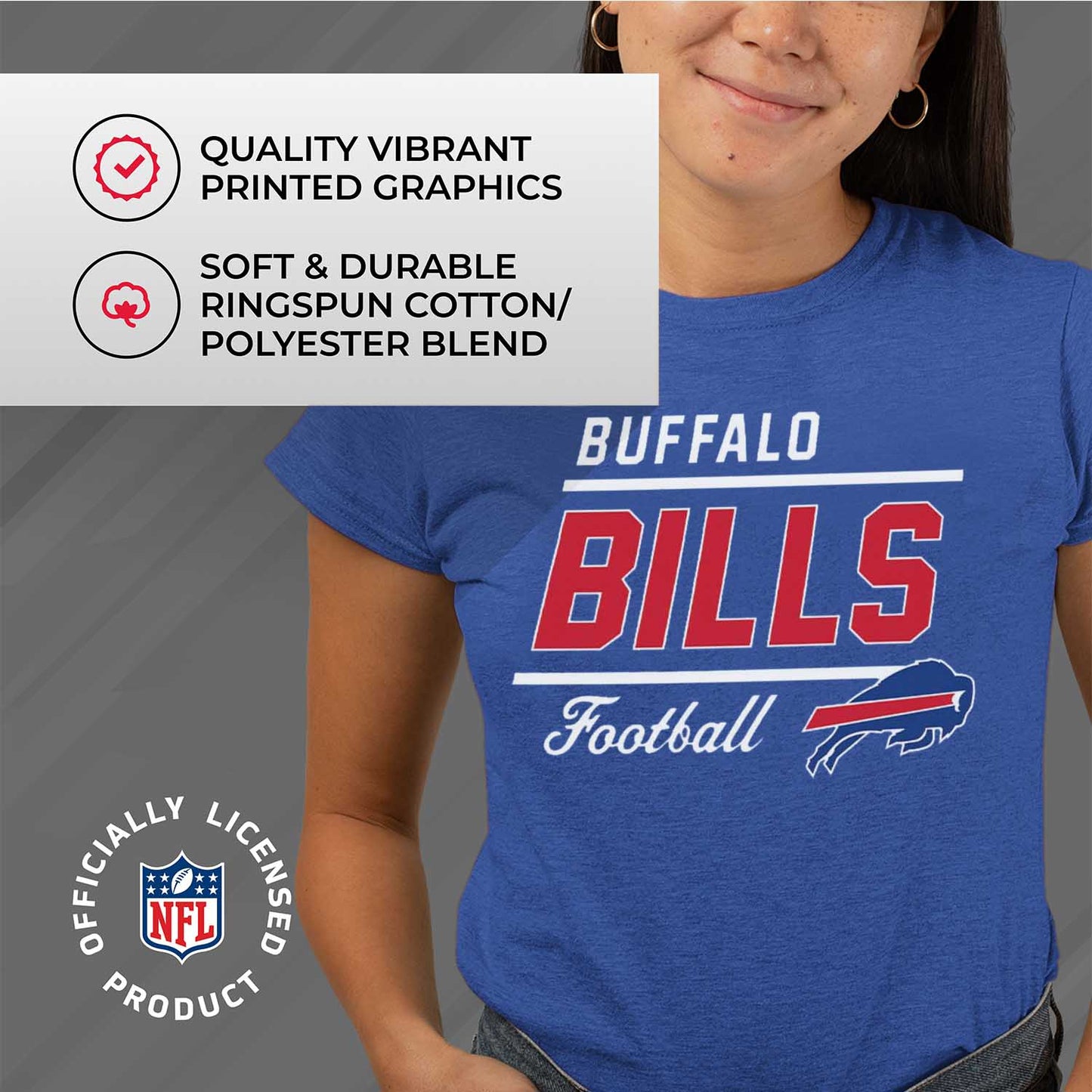 Buffalo Bills NFL Gameday Women's Relaxed Fit T-shirt - Royal