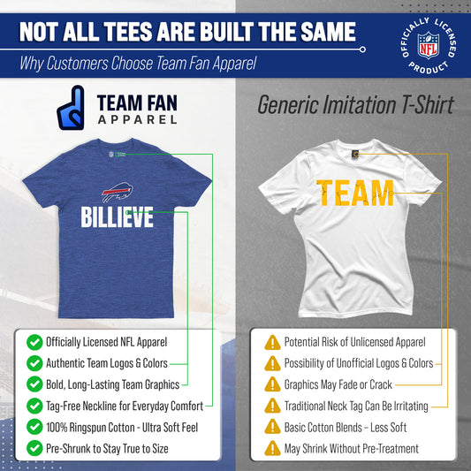 Buffalo Bills NFL Adult Team Slogan Unisex T-Shirt - Royal
