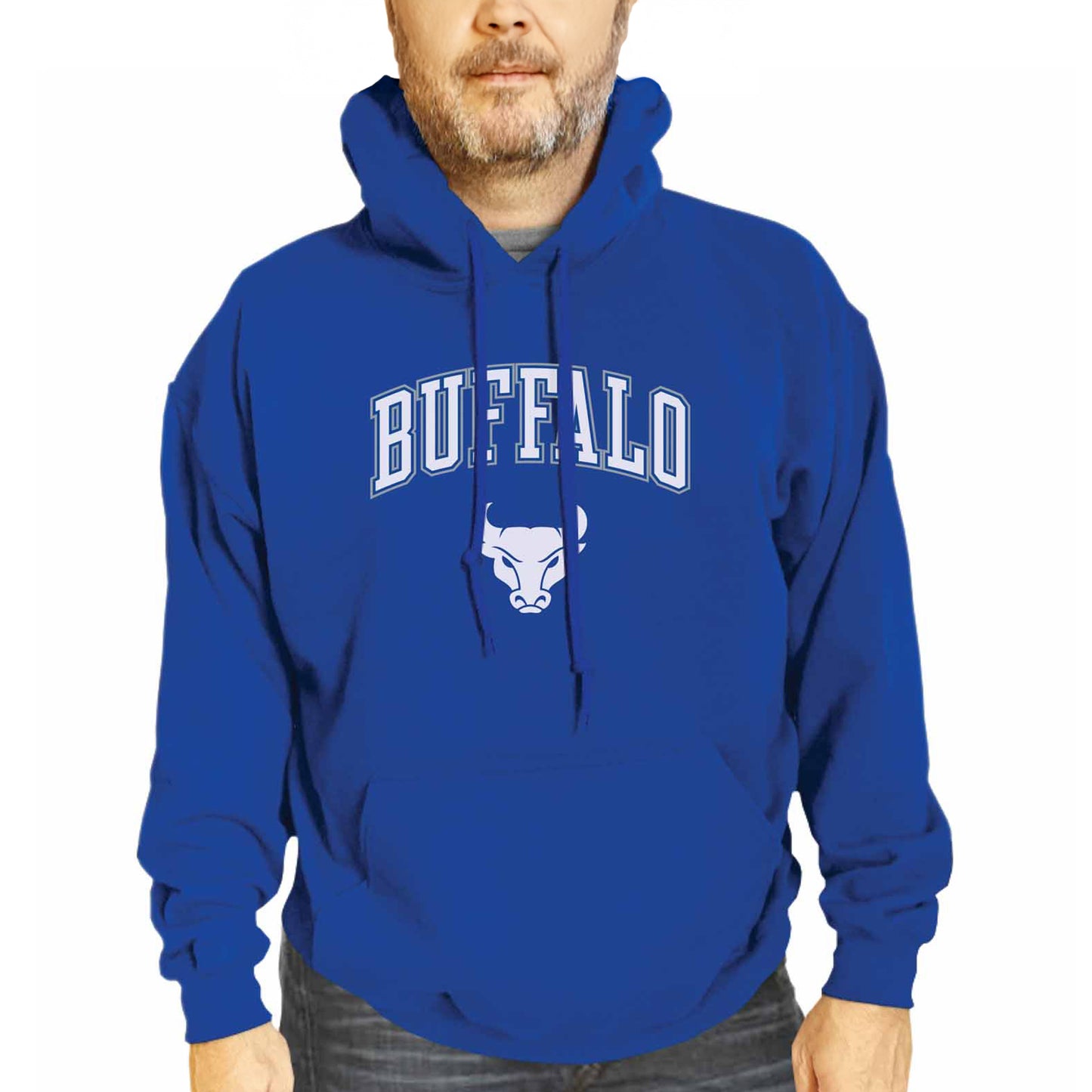 Buffalo Bulls Adult Arch & Logo Soft Style Gameday Hooded Sweatshirt - Royal