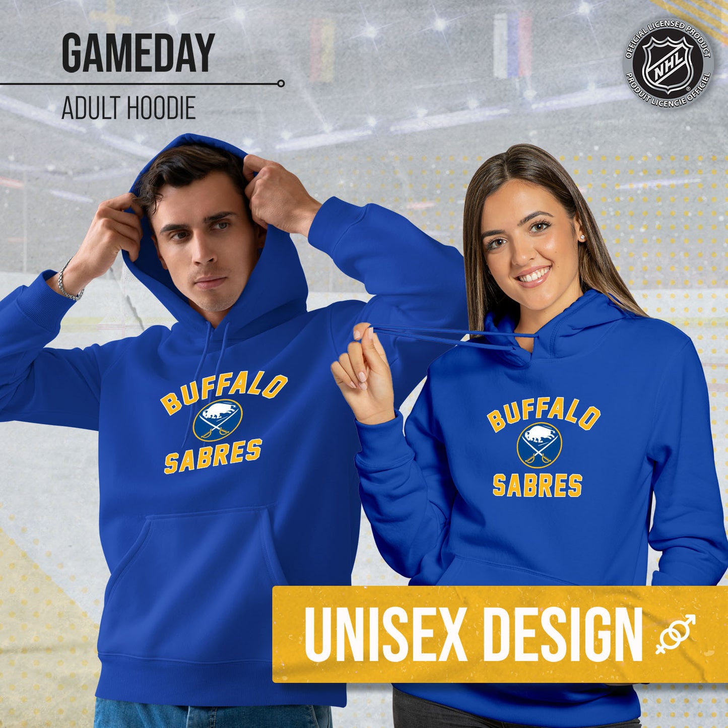Buffalo Sabres Adult NHL Gameday Hooded Sweatshirt - Royal