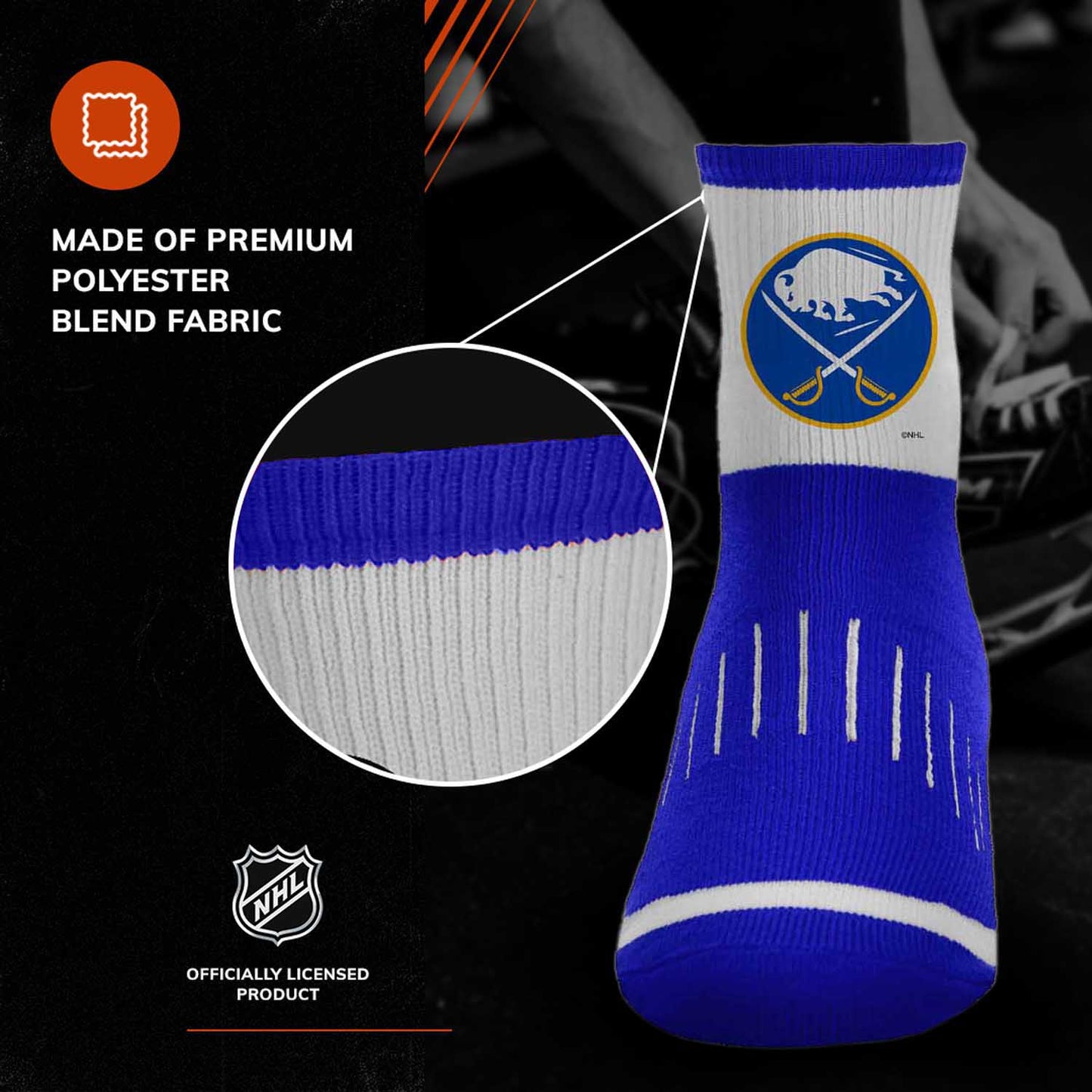 Buffalo Sabres NHL Youth Surge Socks - Royal