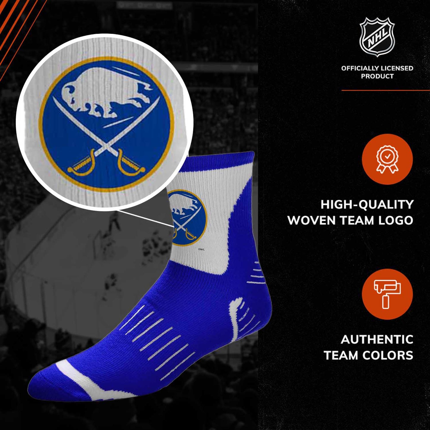 Buffalo Sabres NHL Youth Surge Socks - Royal