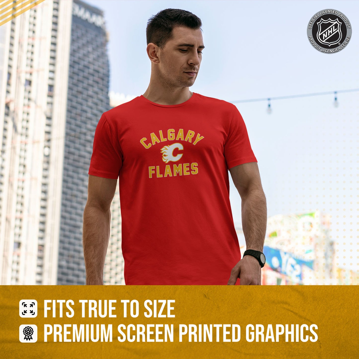 Calgary Flames NHL Adult Game Day Unisex T-Shirt - Red