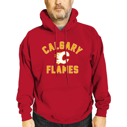 Calgary Flames Adult NHL Primary Logo Hooded Sweatshirt - Red