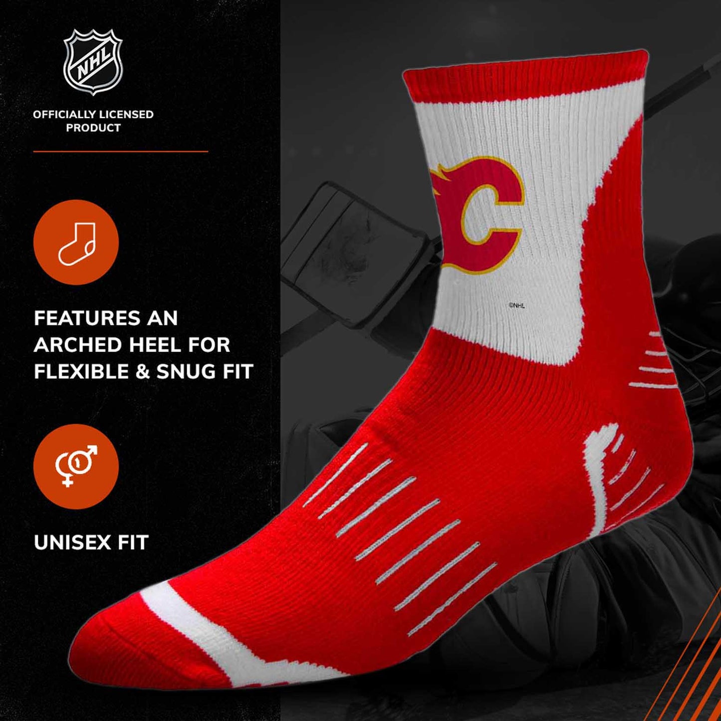 Calgary Flames NHL Youth Surge Socks - Red