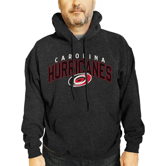 Carolina Hurricanes NHL Adult Unisex Powerplay Hooded Sweatshirt - Black Heather