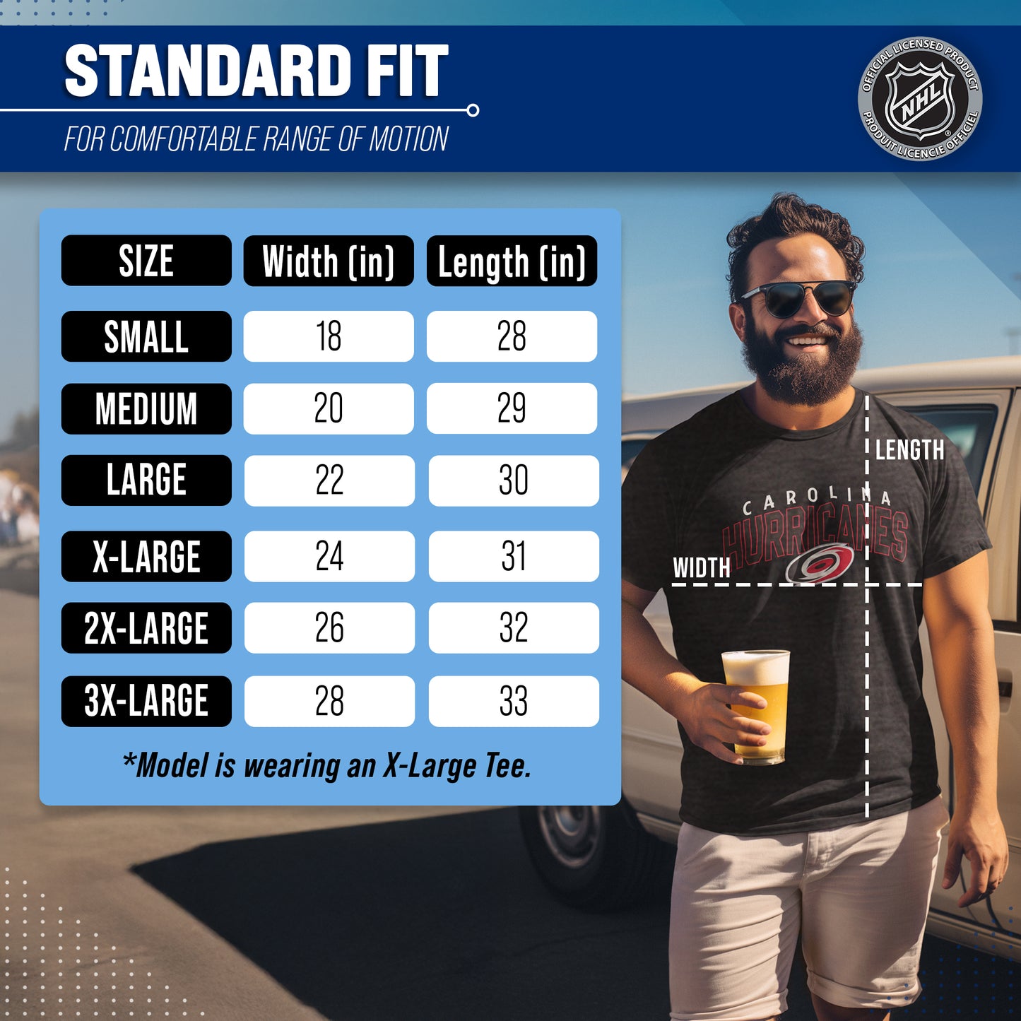 Carolina Hurricanes NHL Adult Powerplay Heathered Unisex T-Shirt - Black Heather