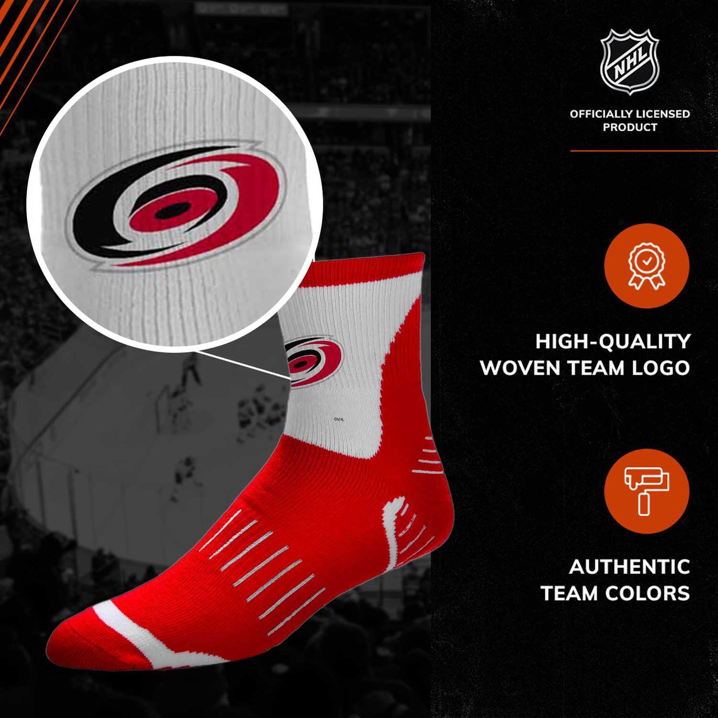 Carolina Hurricanes NHL Youth Surge Socks - Red