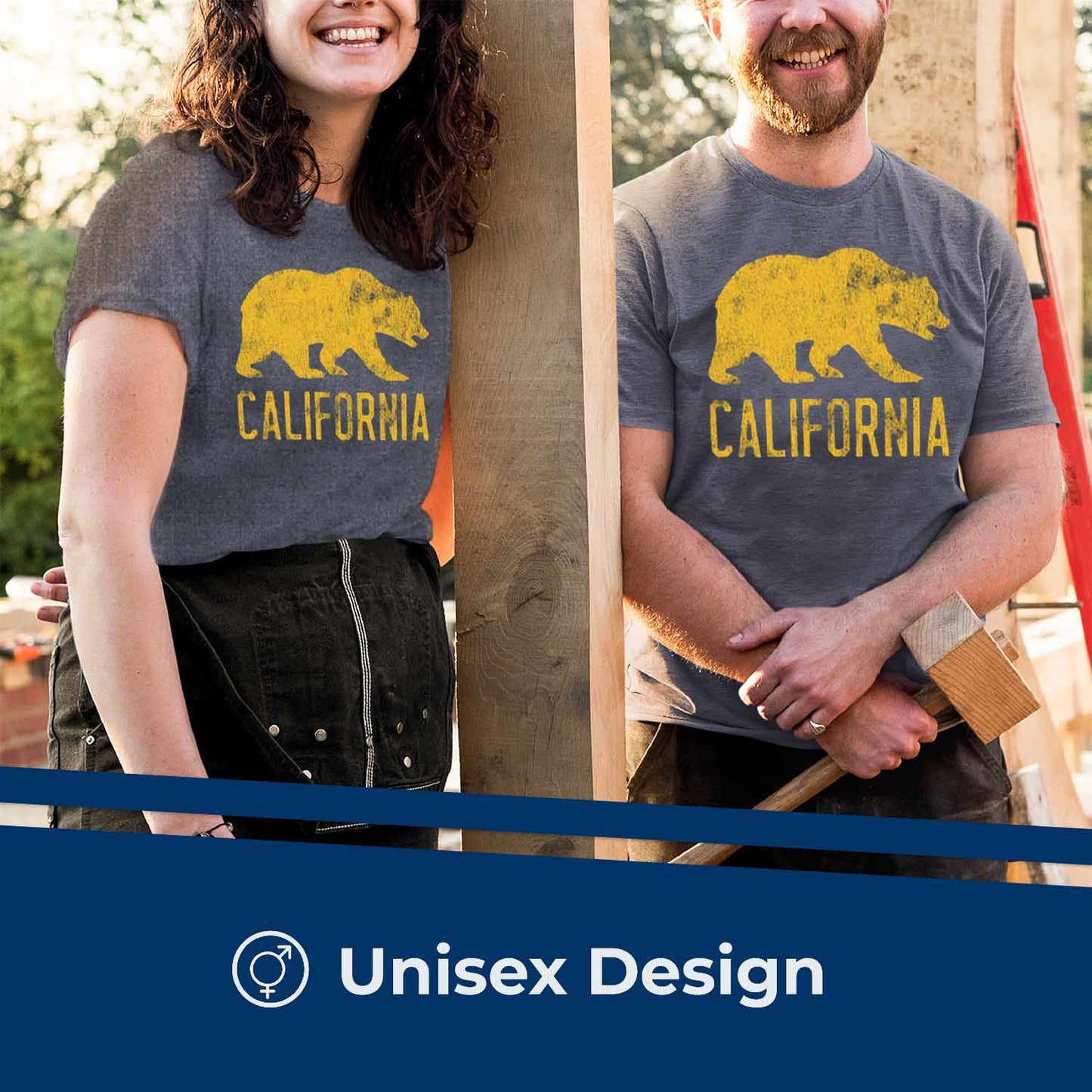 Cal Golden Bears Adult MVP Heathered Cotton Blend T-Shirt - Navy
