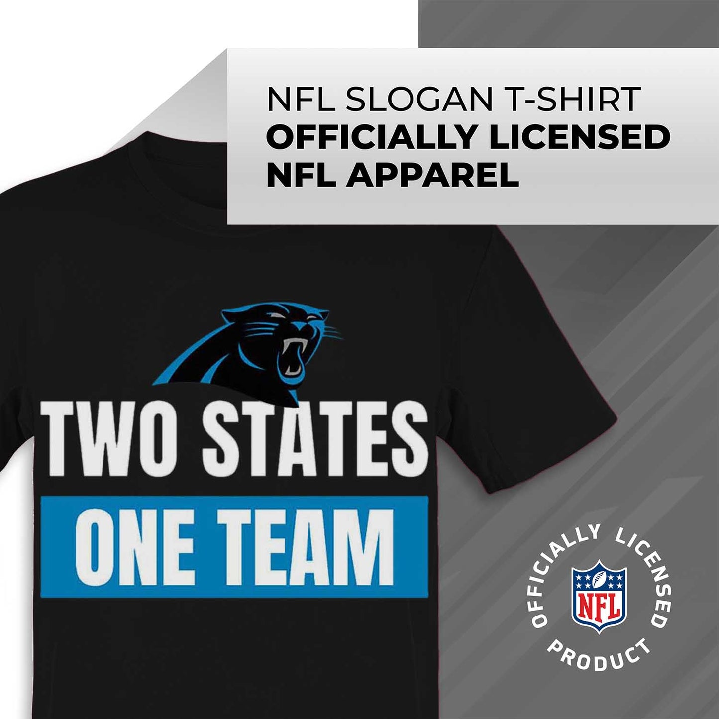 Carolina Panthers NFL Adult Team Slogan Unisex T-Shirt - Black