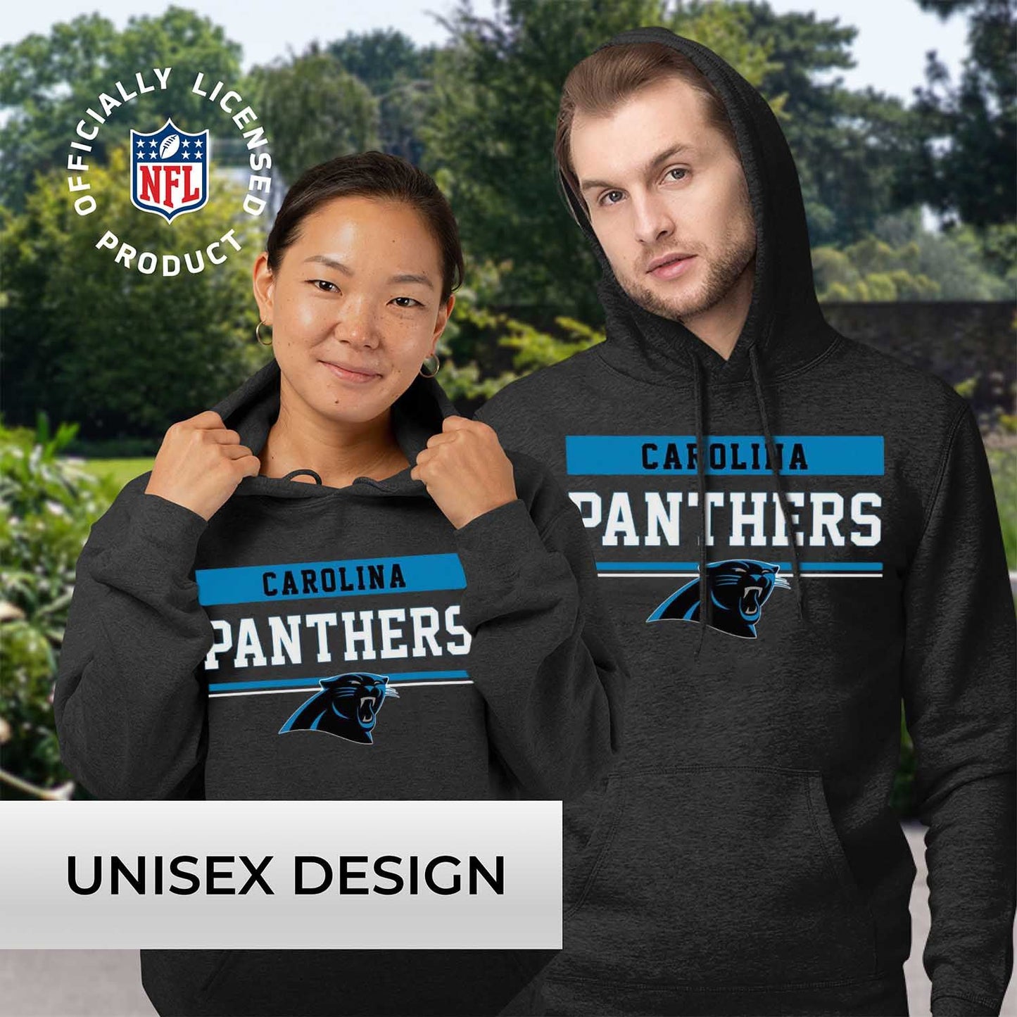 Carolina Panthers NFL Adult Gameday Charcoal Hooded Sweatshirt - Charcoal