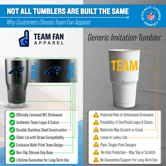 Carolina Panthers NFL 30oz Gameday Stainless Steel Tumbler - Black