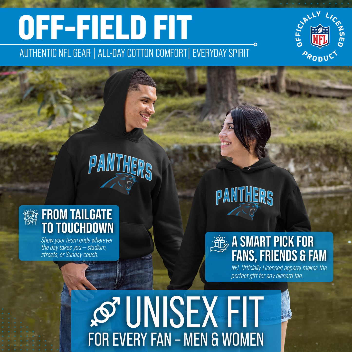 Carolina Panthers NFL Home Team Hoodie - Black