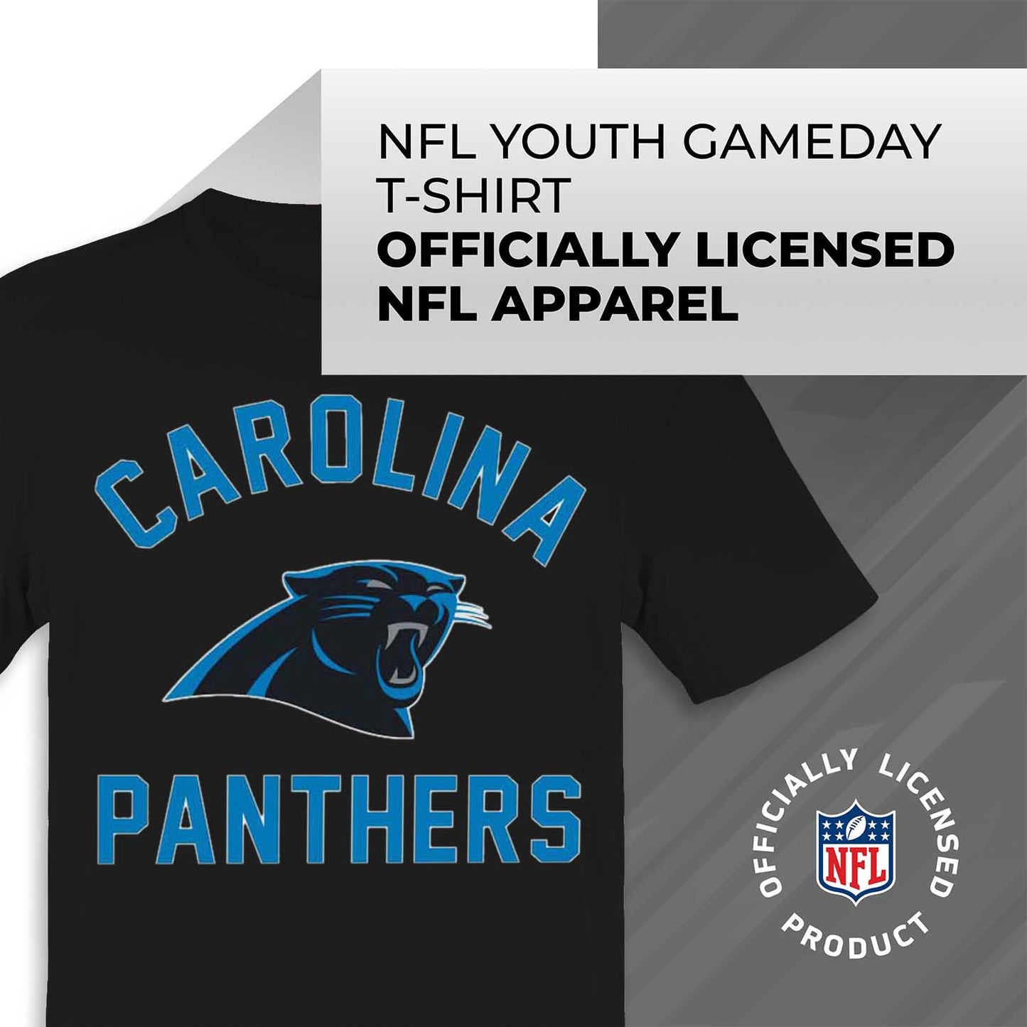 Carolina Panthers NFL Youth Gameday Football T-Shirt - Black