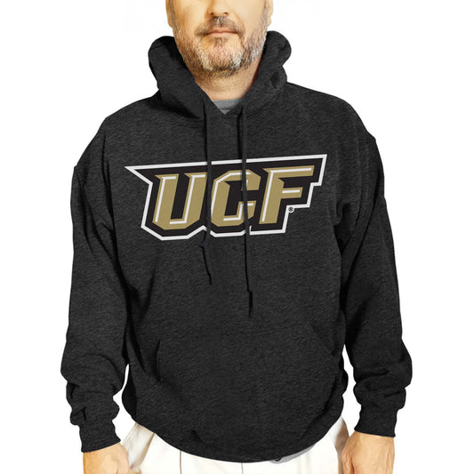 Central Florida Knights NCAA Adult Cotton Blend Charcoal Hooded Sweatshirt - Charcoal