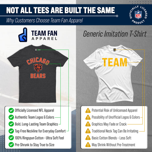 Chicago Bears NFL Adult Gameday T-Shirt - Heathered Charcoal
