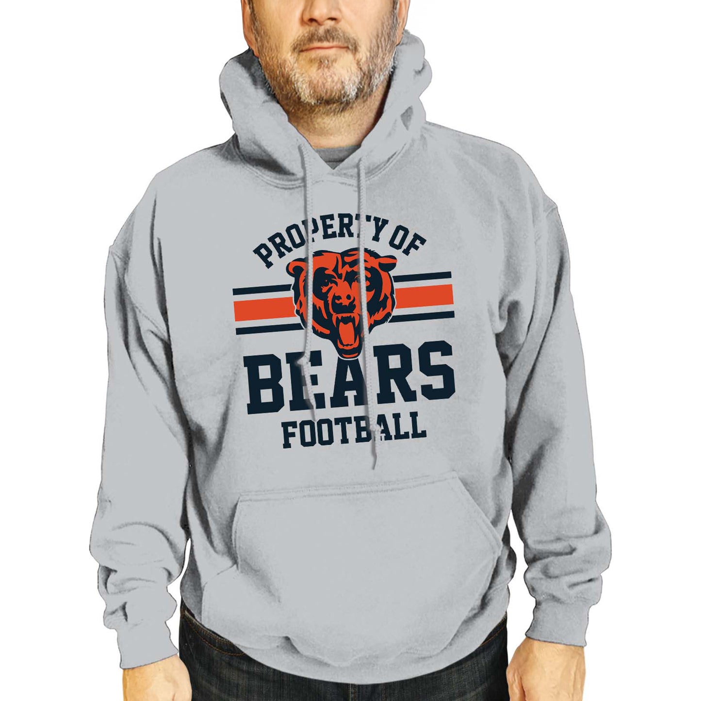 Chicago Bears NFL Adult Property Of Hooded Sweatshirt - Sport Gray