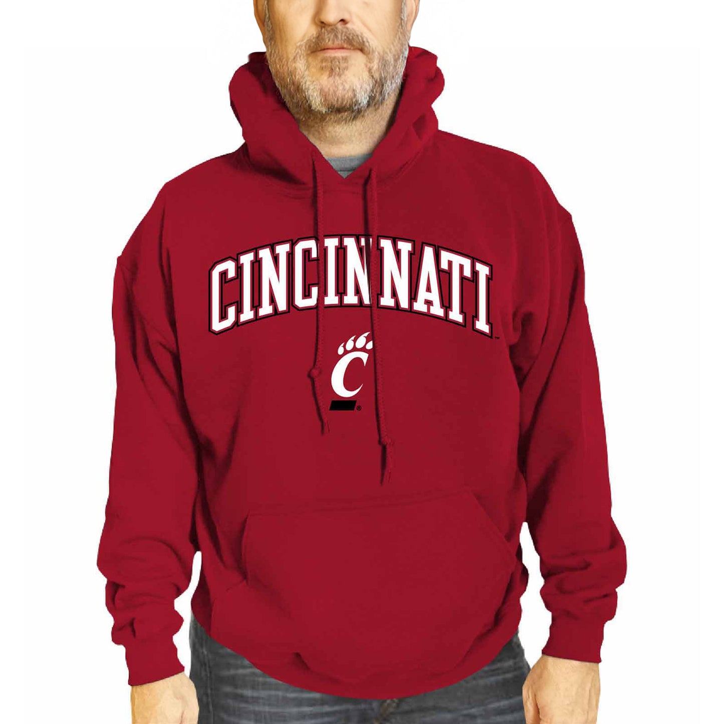 Cincinnati Bearcats Adult Arch & Logo Soft Style Gameday Hooded Sweatshirt - Red