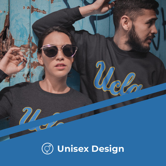 UCLA Bruins NCAA Adult Charcoal Crewneck Fleece Sweatshirt - Charcoal