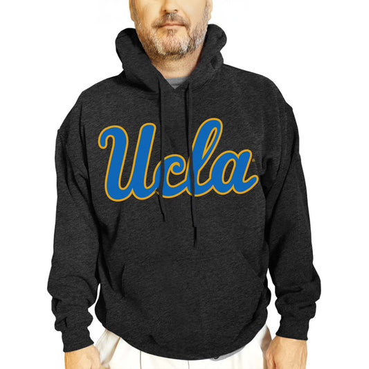 UCLA Bruins NCAA Adult Cotton Blend Charcoal Hooded Sweatshirt - Charcoal