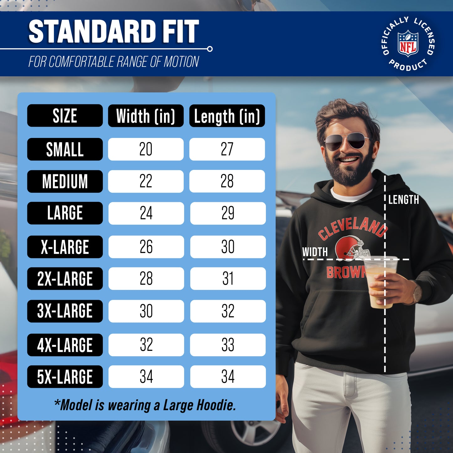 Cleveland Browns NFL Gameday Adult Hooded Sweatshirt - Black