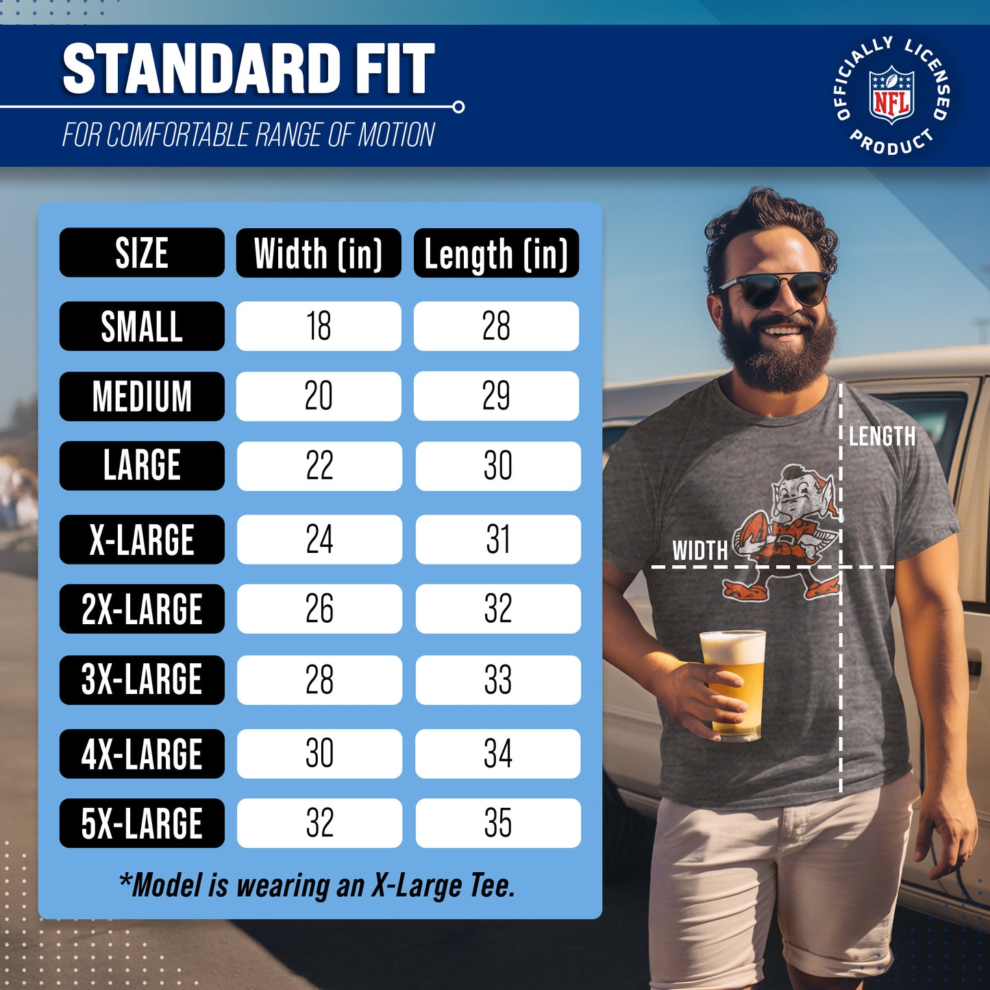 Cleveland Browns NFL Modern Throwback T-shirt - Gray