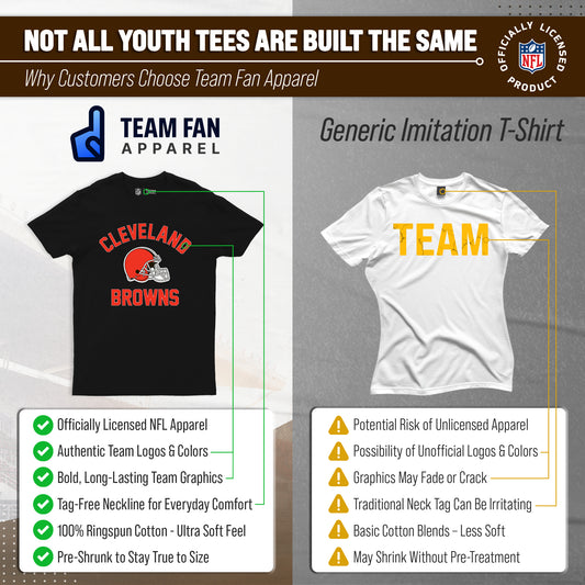 Cleveland Browns NFL Youth Gameday Football T-Shirt - Black
