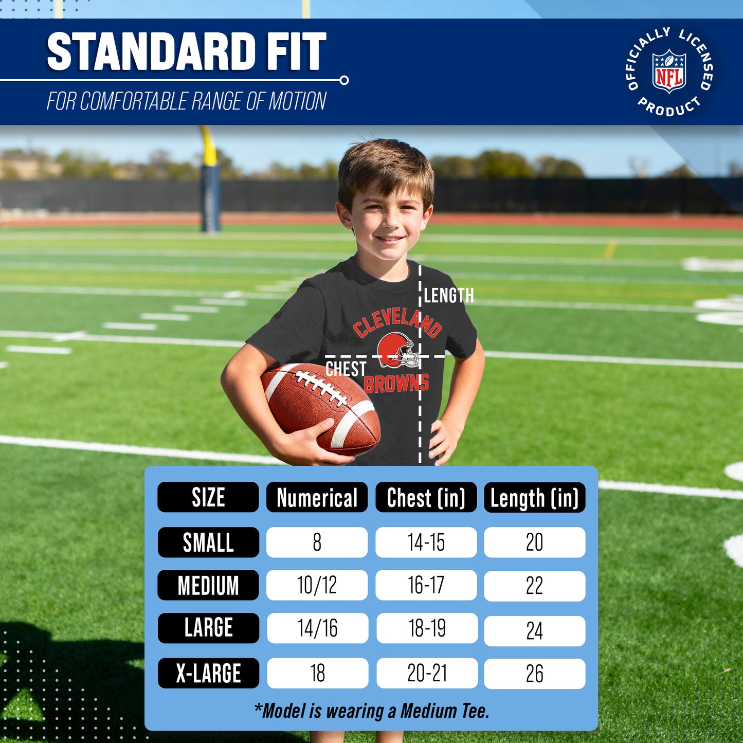 Cleveland Browns NFL Youth Gameday Football T-Shirt - Black