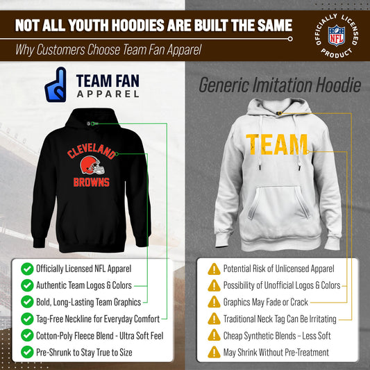 Cleveland Browns NFL Youth Gameday Hooded Sweatshirt - Black
