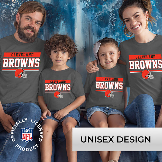 Cleveland Browns NFL Youth Short Sleeve Charcoal T Shirt - Charcoal
