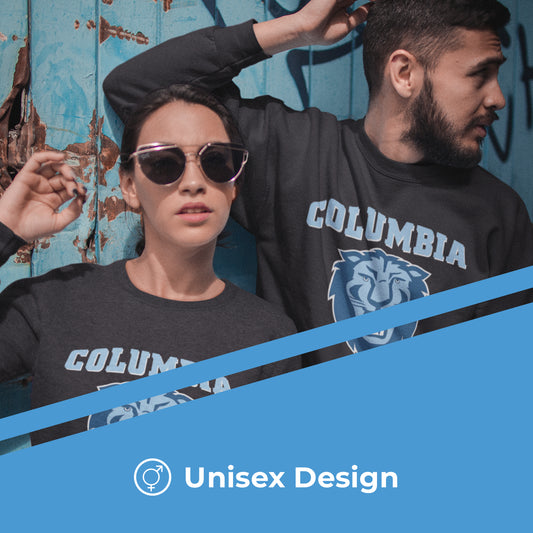 Columbia Lions NCAA Adult Charcoal Crewneck Fleece Sweatshirt - Charcoal