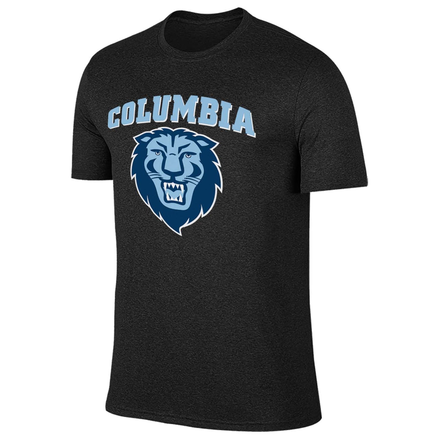 Columbia Lions Campus Colors NCAA Adult Cotton Blend Charcoal Tagless T-Shirt - Charcoal