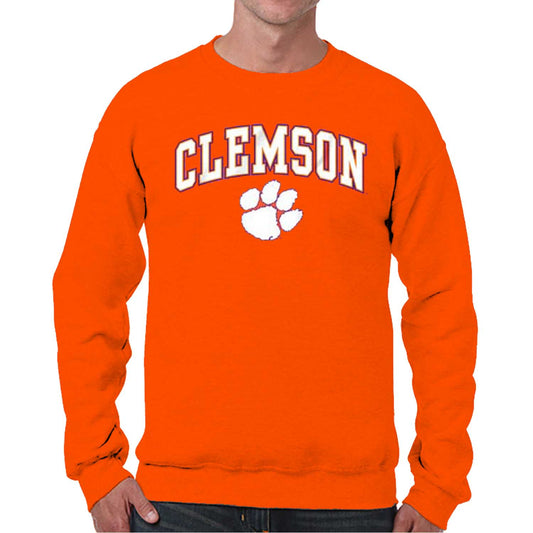 Clemson Tigers Adult Arch & Logo Soft Style Gameday Crewneck Sweatshirt - Orange